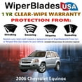 thumbnail image 2 of 2006 Chevrolet Equinox Beam Wiper Blades Wipers w/1yr Warranty (Set of 2), 2 of 5