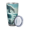 thumbnail image 2 of Bingfone Polar Bear On Iceberg for 20 Oz Stainless Steel Travel Mug Double Wall Water Coffee Cup for Home,Office, Outdoor Works Great for Ice Drinks and Hot Beverage-Without Straw, 2 of 8