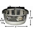 thumbnail image 5 of MidWest Homes for Pets Snap'y Fit Stainless Steel Food & Water Bowl with Patented Bracket, Silver, 5 of 5