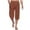 Orange, variant on hotojiny Cotton Linen Pants Men Casual Lightweight Summer Beach Capri Pant Classic Elastic Waist Drawstring Yoga Cropped Trouser