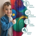 thumbnail image 3 of Blackout Kids Curtains,Colorful Circular Pattern Childrens Insulated Curtains Set Of 2,Bedroom Essentials,Toddler Room Decor 42"x54", 3 of 5