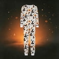 thumbnail image 5 of Halloween Pajamas Family Matching Set Holiday Print Long Sleeve Jammies Loungewear PJs Set Sleepwear Adult Men Women Women XXL, 5 of 6