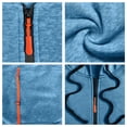 thumbnail image 5 of Delconic Mens Zip Up Hoodie Jacket Long Sleeve Drawstring Hood Sweatshirt with Multiple Zipper Pockets Casual Active Outerwear Light Blue XL, 5 of 9