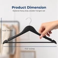 thumbnail image 2 of Ganchos de Madera Premium Serenelife, Ahorradores de Espacio, Resistentes, con Gancho Metálico Giratorio de 360°, para Abrigos, Pantalones y Vestidos, Negro, Pack 10, 2 of 7