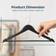 thumbnail image 2 of Ganchos de Madera Premium Serenelife, Ahorradores de Espacio, Resistentes, con Gancho Metálico Giratorio de 360°, para Abrigos, Pantalones y Vestidos, Negro, Pack 10, 2 of 7