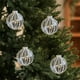 thumbnail image 5 of Bola de Plástico Transparente de 3,14 Pulgadas para Navidad, con Rayas Adhesivas Blancas y Perlas Colgantes, para Decoración de Árbol de Navidad., 5 of 6