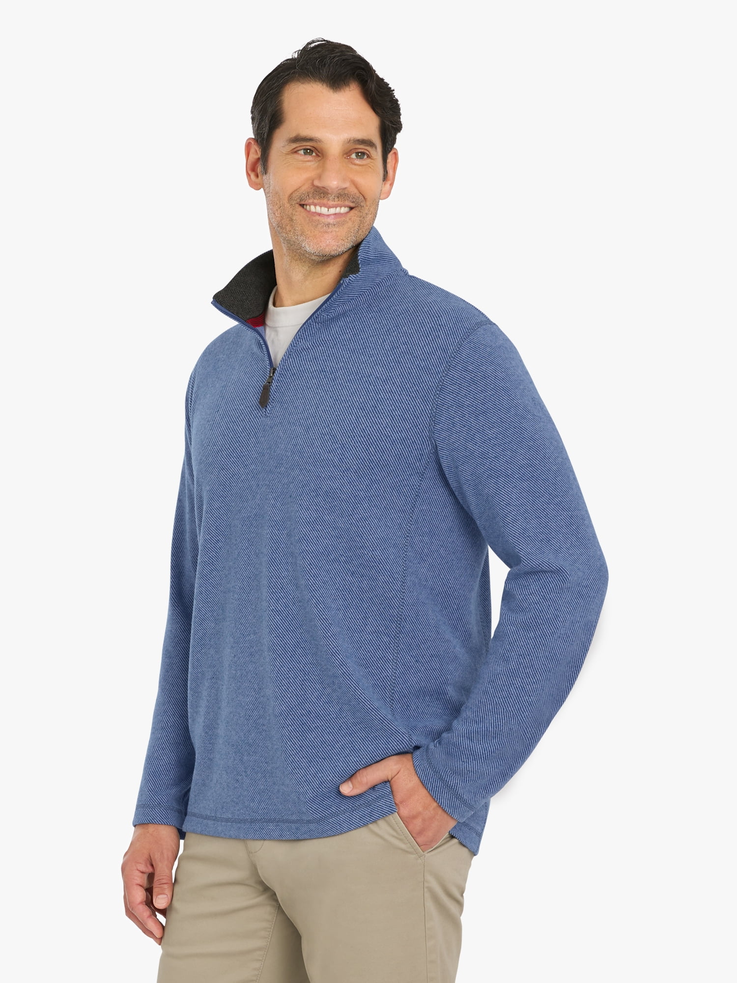 Chaps Men's & Big Men's Woodland Quarter Zip Sweater, Sizes S-2XL