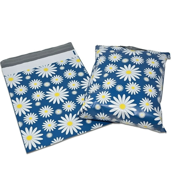 Denim Daisy Poly Mailers 10x13" Beautiful Charming Shipping Floral Postal bags