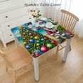 thumbnail image 2 of BANET Christmas Tablecloth, Fitted Table Cover with Elastic Tables, Xmas Tree Beach Coastal Table Cloth Outdoor Indoor Dinning Party Waterproof Tablecloths, 2 of 7