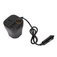 thumbnail image 2 of Inversor de corriente para coche de 150 W CC 12-24 V a CA 110-220 V Cargador con toma de encendedor de cigarrillos 3 puertos USB Fusible incorporado para viajes, 2 of 15