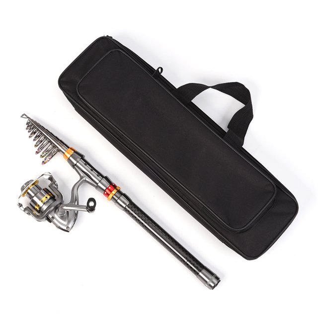 Combinacia de Pesca Telescópica de Lixada y Combo de Carrete Combo Completo de Fibra de Carbono Coda de Pesca Pole + Carrete de Pesca Giratoria + Tackle de Pesca Bacera de