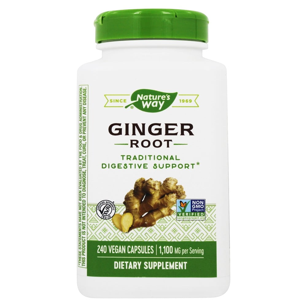 Nature's Way Ginger Root 1100 mg. 240 Vegan Capsules Walmart Canada