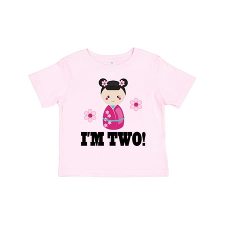 

Inktastic 2nd Birthday Kokeshi Doll Girls Gift Toddler Toddler Girl T-Shirt