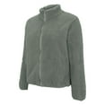 thumbnail image 6 of WTOBBY Women's Solid Color Fashion Winter Jacket with High Neck and Long Plush Fleece, Zipper Front Warm Outerwear,Light Gray 2XL, 6 of 6