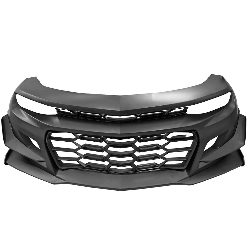 Ikon Motorsports Front Bumper Cover Compatible with 2019-2024 Chevy Camaro 1LE Style Front Bumper Conversion Guard Unpainted PP