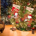 thumbnail image 4 of Medias navideñas grandes de 56 cm con diseño 3D de Papá Noel, muñeco de nieve y reno, bolsa de regalo para árbol, chimenea, fiestas familiares., 4 of 8