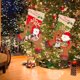 thumbnail image 4 of Medias navideñas grandes de 56 cm con diseño 3D de Papá Noel, muñeco de nieve y reno, bolsa de regalo para árbol, chimenea, fiestas familiares., 4 of 8