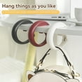 thumbnail image 3 of Bag Hook Hanging Portable Movable Portable Movable Tools No-punching Table Edge Hooks Mount Hanger Durable Useful Stable Durable Creamed-color, 3 of 9