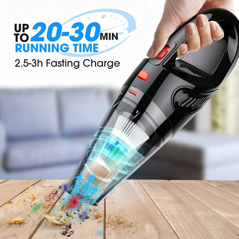 Handheld Vacuum Cordless, 6KPA Powerful Cyclonic Suction Vacuum Cleaner, Portable Car Vacuum Cleaner, Quick Charge Handheld Vacuum with Washable HEPA Handheld Vacuum Cordless, 6KPA Powerful Cyclonic Suction Vacuum Cleaner, Portable Car Vacuum Cleaner, Quick Charge Handheld Vacuum with Washable HEPA
