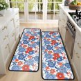 thumbnail image 4 of Kitchen Rugs Sets Of 2,Pioneer Flower Floral Print Pattern Anti Fatigue Kitchen Mat Rugs Non Slip Washable,Decorative Kitchen Floor Mats for Kitchen,Sink,Laundry,17"x47"+17"x47", 4 of 5
