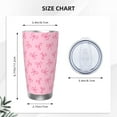 thumbnail image 4 of Cauagu Pink Bows Pattern 20oz Tumbler,Stainless Steel Vacuum Insulated Tumbler with Lid Insulated Coffee Mug Thermal Cup with Splash Proof Sliding Lid-Without Straw, 4 of 8