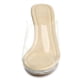 thumbnail image 2 of Sandalias Transparente Tacón De Bloque Con Plataforma Para Mujer Beige 40, 2 of 7