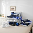 thumbnail image 5 of Feelyou Modern Game Gamer Twin Bedding Sets 7-Piece, Honeycomb Gamepad Blue Bedding Comforter Set, Teens Kids Boys Girls Reversible Sheet Sets, Ultra Soft Bedroom Decor, 5 of 7