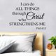 thumbnail image 3 of Puedo hacer todas las cosas a través de Cristo que me fortalece, calcomanías de pared motivacionales, calcomanías de pared inspiradoras para la familia, citas Fason CZJJ-ST62, 3 of 4