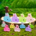 thumbnail image 2 of 100pcs Miniature Resin Rabbits Glowing Bunnies Figurines Micros Landscape Accessories Dollhouses Ornaments, 2 of 9