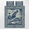 thumbnail image 4 of Viking Doona Cover - Viking Ship Art - Viking Quilt Bed Set Rlt12, 4 of 5
