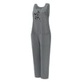 thumbnail image 3 of TRKIYQC Mujer Floral Baggy Overol Mono con Bolsillos, Cuello en Forma de U Sin Mangas Pantalones Largos TRKIYQC moda, 3 of 7