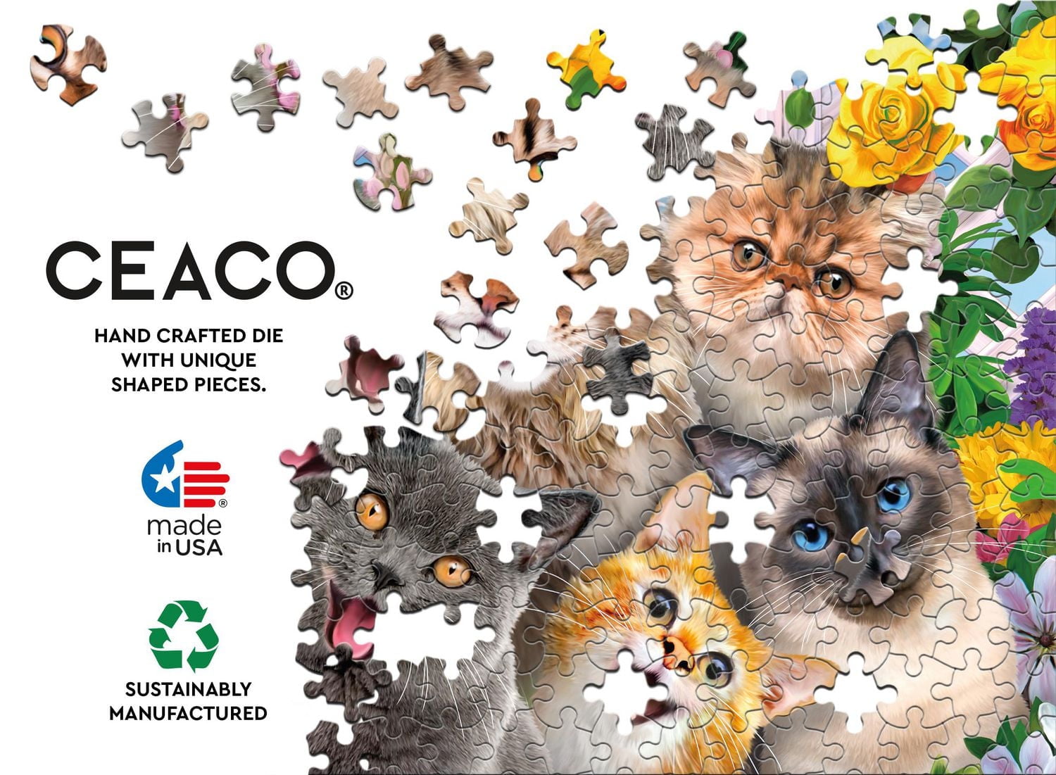 Ceaco - Selfies - Amis Félin - Puzzle 550 pièces