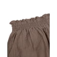 thumbnail image 7 of STARVNC Women Hollow Out Ruffle High Waisted Smocked Pocket Shorts, 7 of 7