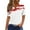 Red, variant on Lumivie Summer Tops For Women Cotton White Tshirts Shirts For Women Cotton Blend Peasant Blouses For Women White T Shirts For Women Fitted Stretch Tops