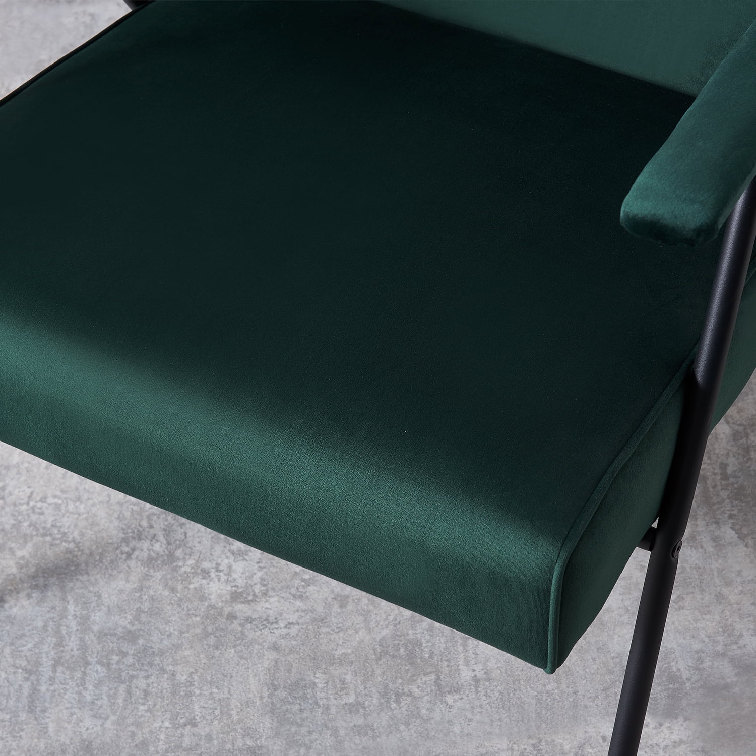 Kadyn Upholstered Recliner, Textile Metal Frame Recliner with Arm, Cloth Leisure Single Accent Chair for Living Room, Green