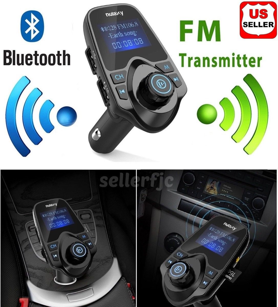 Bluetooth Wireless Car AUX Stereo Audio Receiver FM Universa Adapter USB Charger 