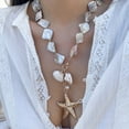 thumbnail image 5 of NICKSUN Bohemian Beachy Seashell Starfish Necklace, Chunky Sea Shell Necklace Summer Beach Jewelry for Women, 5 of 6