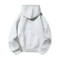 thumbnail image 6 of Hoodies Men Fall Double Zip Hoodie Embroidered Outdoor Casual Style Hooded Sweatshirt Men's Sweatshirts White L, 6 of 7