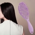 thumbnail image 1 of Cepillo para Desenredar el Cabello Yinane Peine de Peluquería Portátil Violeta, 1 of 7