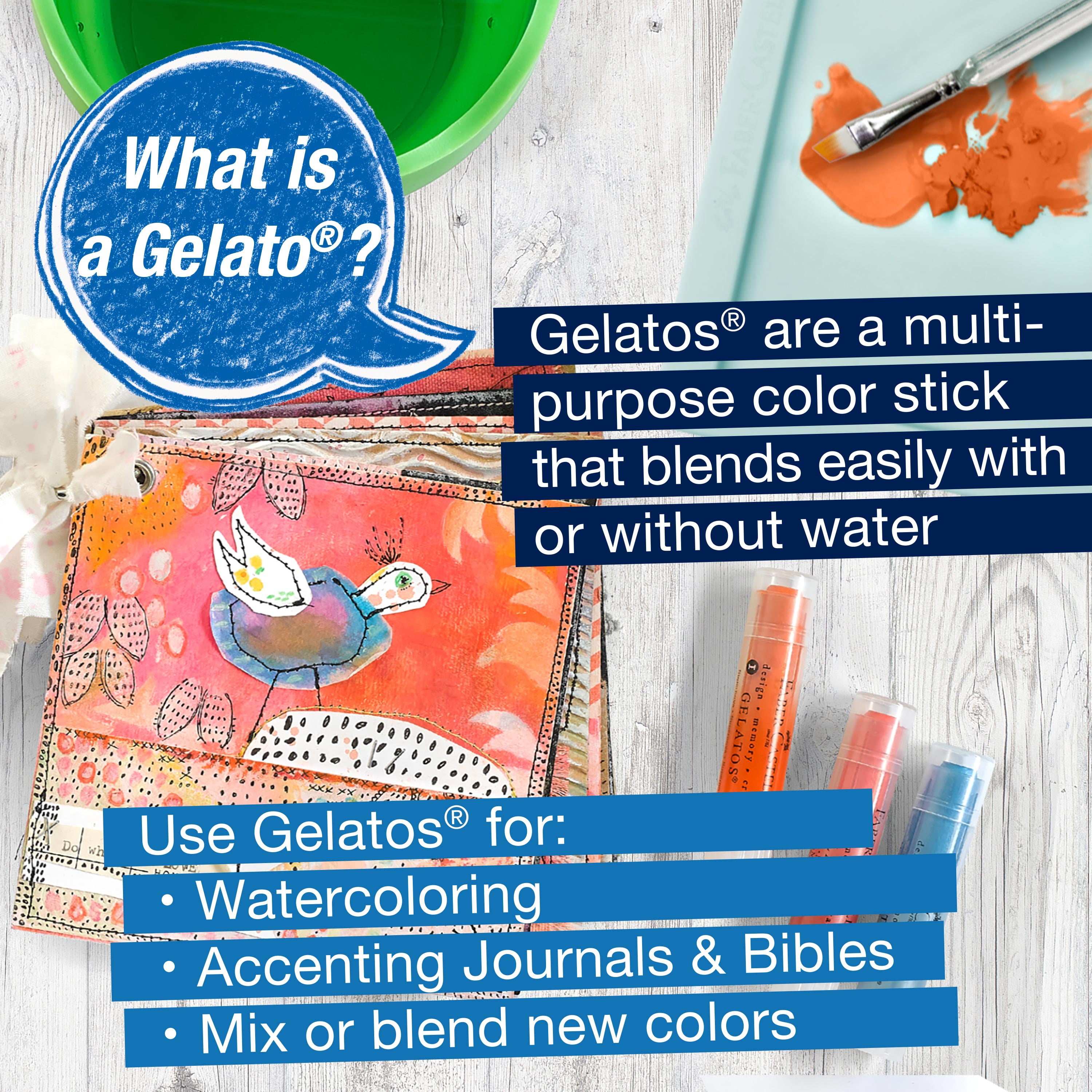 Faber-Castell Gelatos Metallic-15 Piece Gelato Art Set for Adult Beginners