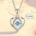 thumbnail image 4 of Pendant Necklace for Women Diamond Necklace Woman Beating Dazzling Heart Shaped Diamond Pendant Small Diamond Pendant Woman, 4 of 9