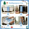 thumbnail image 3 of Funny Christmas Snowman Hand Towels for Bathroom Kitchen- 100% Cotton Soft Absorbent Winter Holiday Bath Towels Cute Decor - Fun Novelty Christmas Xmas Secret Santa Gifts for Women Mom -Set of 2,Blue, 3 of 7