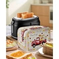 thumbnail image 4 of Farmhouse Flowers Small Toaster Cover 2 Slice, Kitchen Appliance Covers, Botanical Floral Ladybirds Truck Toaster Oven Cover with Loop, Bread Machine Cover Polyester Dust Cover Protection, 4 of 4