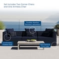 thumbnail image 2 of Modway Saybrook 3-Piece Outdoor Patio Upholstered Sectional Sofa, 2 of 11