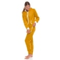 thumbnail image 5 of Notus Unisex Adult Onesie One Piece Pajama Romper Hooded Zip Sleepwear Jumpsuit for Men and Women Yellow S, 5 of 6