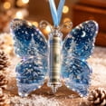 thumbnail image 2 of Christmas Cash Gift Ornament, Plastic Butterfly Design C Cash Gift Holder, with Hanging Ribbon for Xmas Tree Wreath and Garland, 2 of 5