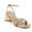 ROSE GOLD, variant on COM STAR Women’s Rhinestone Strappy Wedge Sandals Open Toe Ankle Strap Dress Heels for Party Evening Wedding Summer Shoes