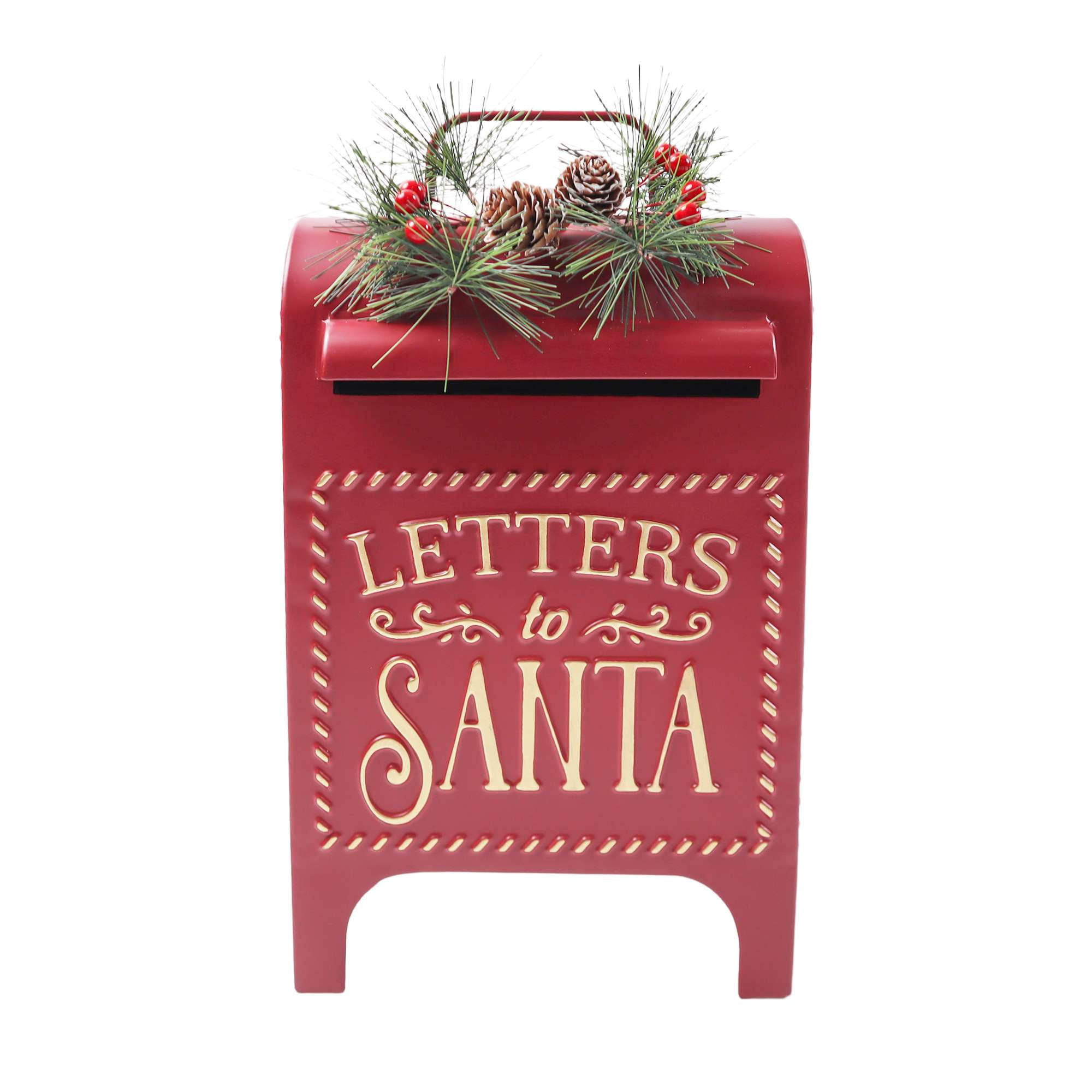 Holiday time Santa mailbox,14 inch height,red colour