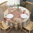 thumbnail image 3 of Pioneer Flower Floral Print Pattern Round Tablecloth 60"x60",Wrinkle Wipeable Table Cloth for Kitchen Dining Room Picnic Patio Party, 3 of 6