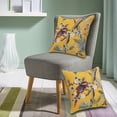 thumbnail image 3 of Ox Bay Dayana Yellow Bird Embroidered Cotton Adult Decorative Throw Pillow, 3 of 12